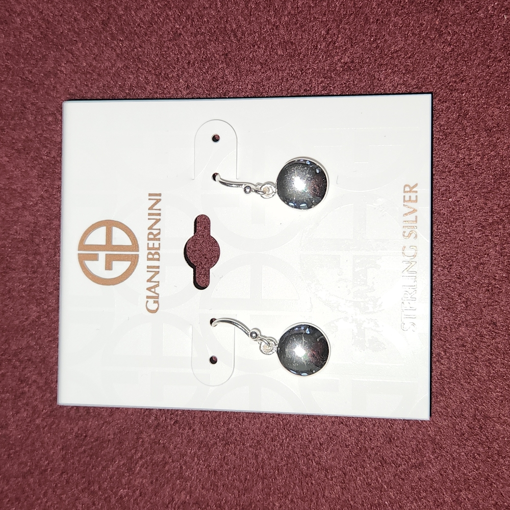 Giani Bernini Polished Disc Drop Earrings in Sterling Silver